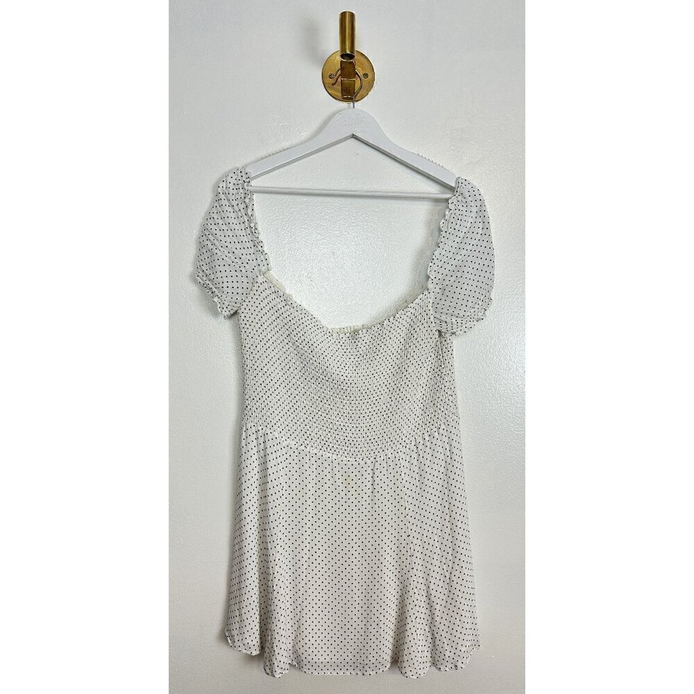 Reformation Bambina Polka Dot Dress In Vanilla Size Large View 4